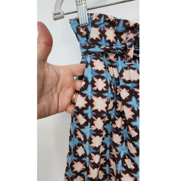 New NWOT Loft Paper Bag Pull On Shorts Sun Washed Floral Linen Blend Size Small - Picture 6 of 10